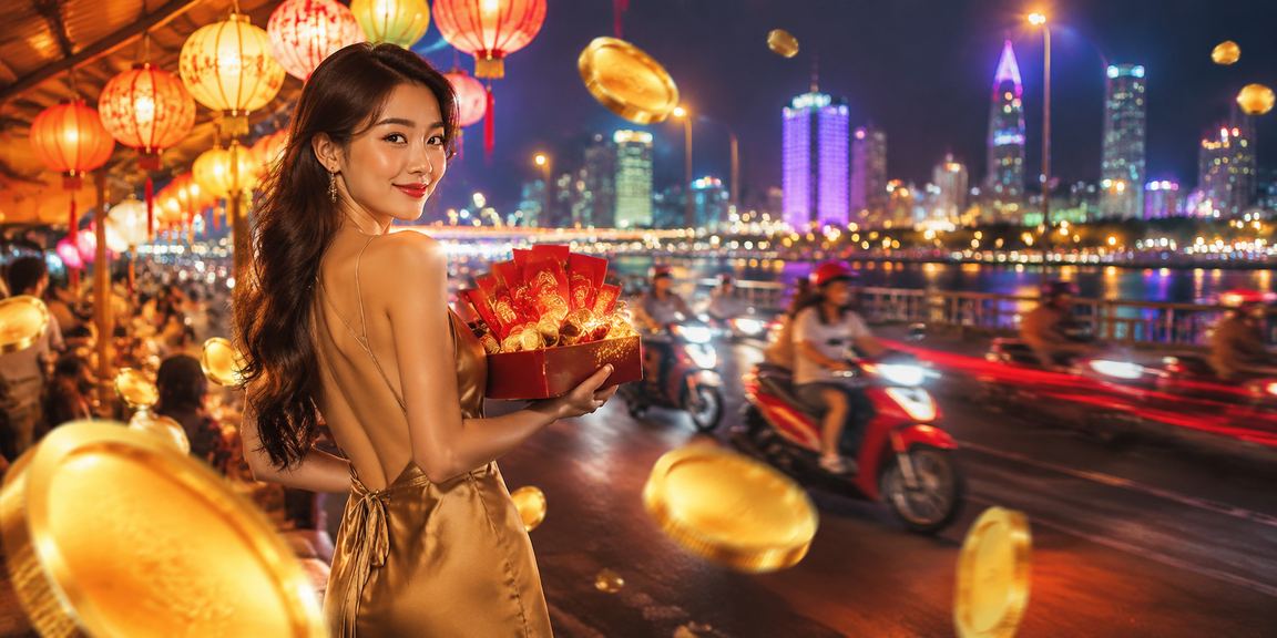 Người dùng tại Đà Nẵng mở phong bì đỏ và nhận thưởng trong không khí chợ đêm sôi động